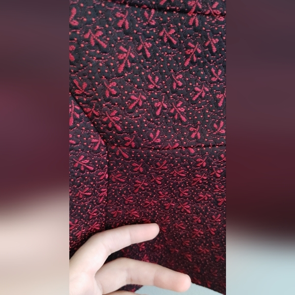 Moschino mock neck red brocade button top Aeffe Spa - Picture 9 of 16